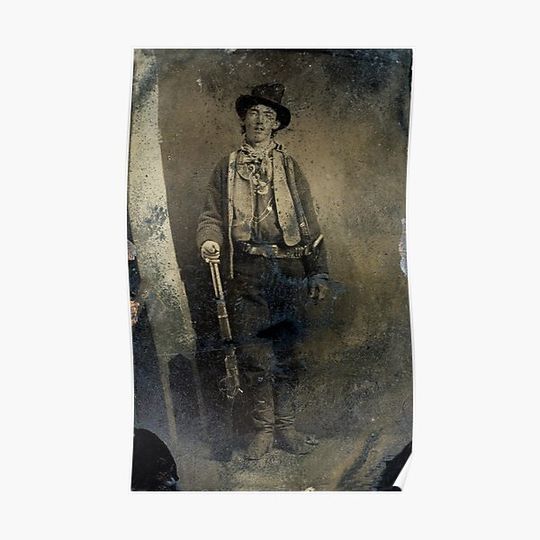 Discover The only surviving authenticated portrait of Billy the Kid (1880) Premium Matte Vertical Poster
