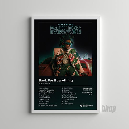Discover Kodak Black - Back For Everything - Album Poster