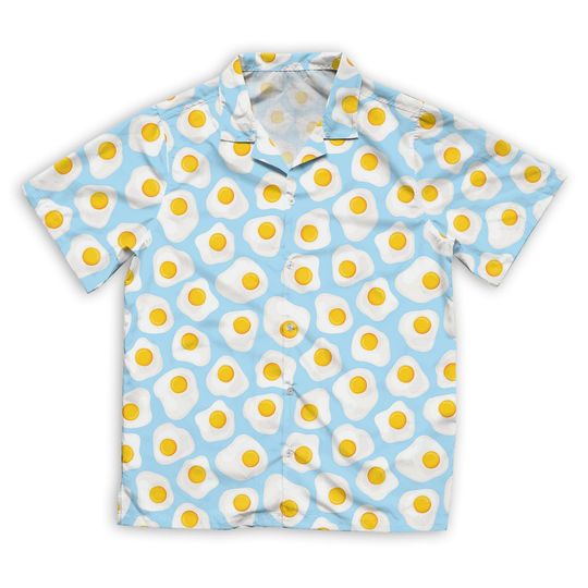 Discover Cartoon Eggs Pattern Hawaiian Shirt