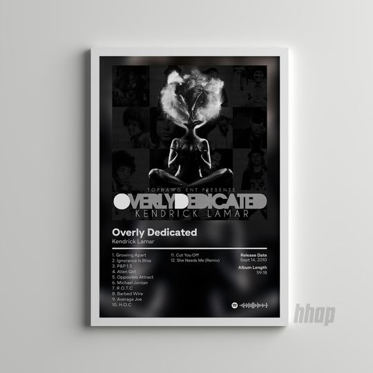Discover Kendrick Lamar - Overly Dedicated - Hip Hop Album Poster