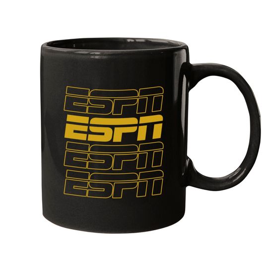 Discover Espn Gold Logo Stack V1 Mugs