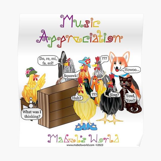 Discover Music Appreciation from Mabel's World Premium Matte Vertical Poster