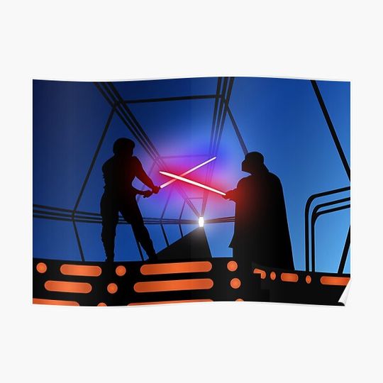 Discover Luke vs Vader on Bespin Premium Matte Poster