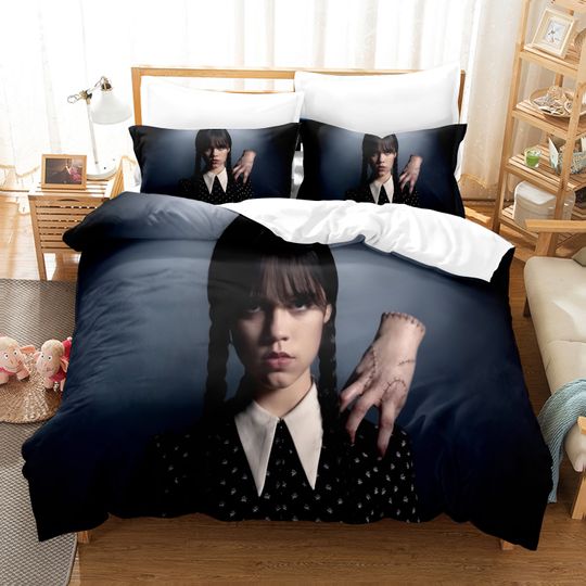 Discover 3D Printed Wednesday Addams Bedding Set
