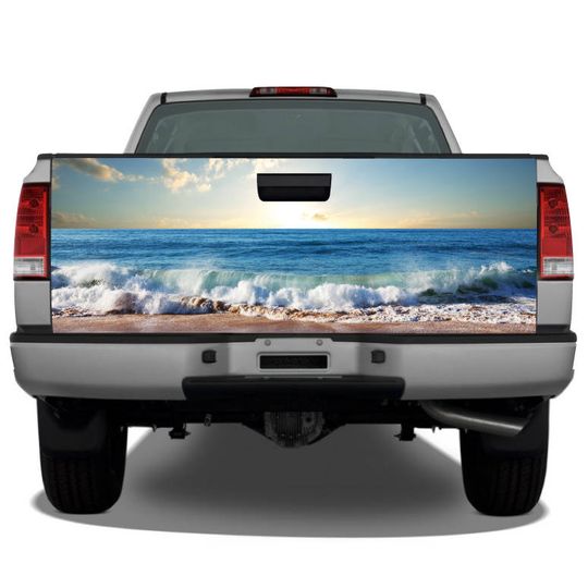 Discover Beach Ocean Waves Tailgate Wrap Vinyl Graphic Decal