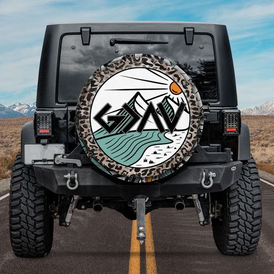 Discover Sun - Leopard God is Greater Than the Highs and Lows Spare Tire Cover