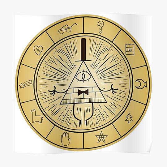 Discover Bill Cipher Wheel Premium Matte Vertical Poster