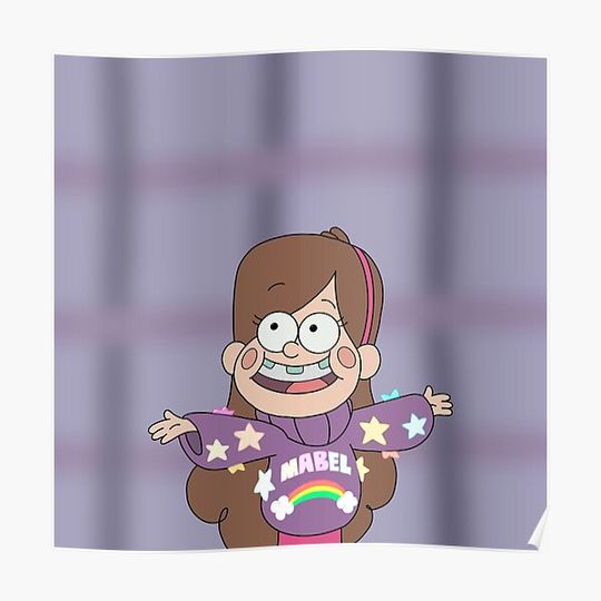 Discover Mabel in Her Light Up Mabel Sweater! Premium Matte Vertical Poster