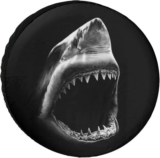 Discover Black Shark Bite Funny Spare Tire Cover