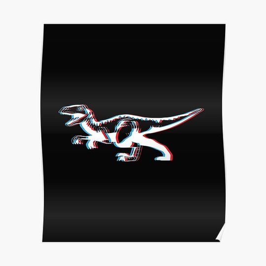 Discover Anaglyph Tyrannosaurus Tyrannosaurus Lover Premium Matte Vertical Poster