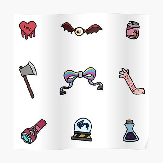 Discover Gravity Falls Items #3 Premium Matte Vertical Poster