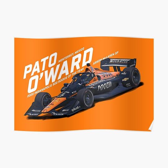 Discover Pato O'Ward 2021 (white) Premium Matte Vertical Poster