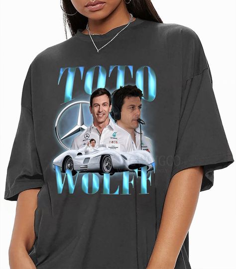 Discover Toto Wolff Vintage Bootleg Tee, Toto Wolff Vintage Graphic Shirt