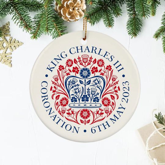 Discover The Coronation 2023 Official Emblem Ornament - King Charles III Coronation Ornaments