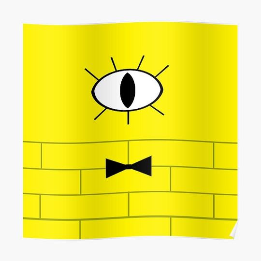 Discover Bill Cipher Gravity Falls Inspired Graphic Premium Matte Vertical Poster
