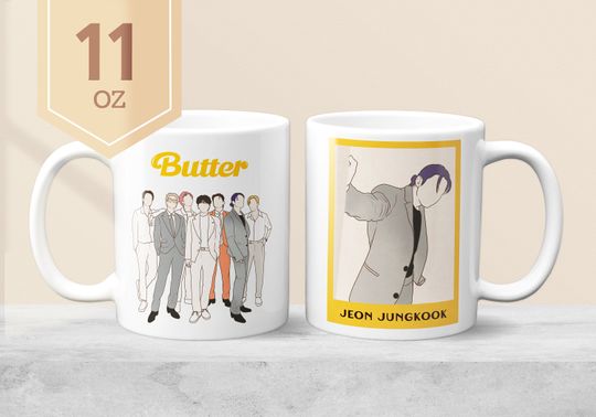 Discover Minimalist Jungkook Mug - BTS Butter Edition