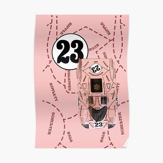 Discover 917 Pink Pig 1971 Classic Racing Livery Premium Matte Vertical Poster
