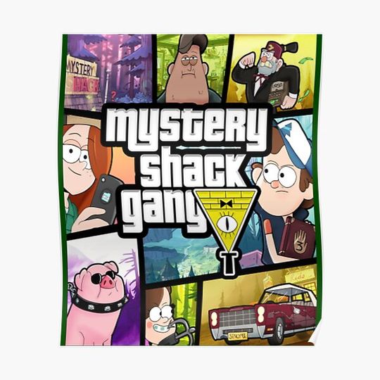 Discover Mystery Shack Gang177 Premium Matte Vertical Poster