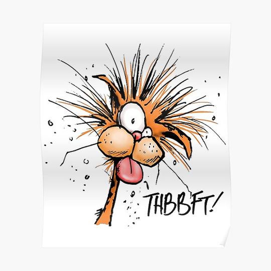 Discover Bloom County Bill The Cat Thbbft! Funny Cartoon Premium Matte Vertical Poster