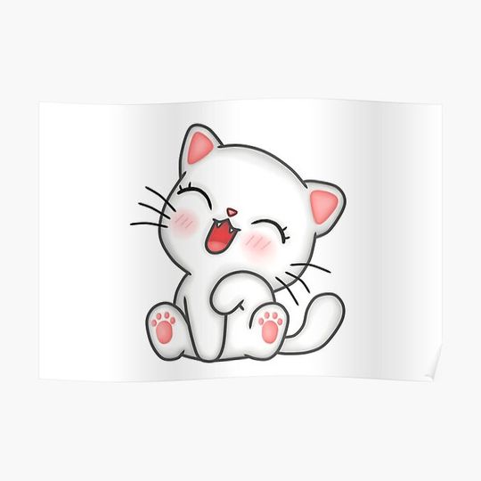 Discover Cute Cat Premium Matte Vertical Poster