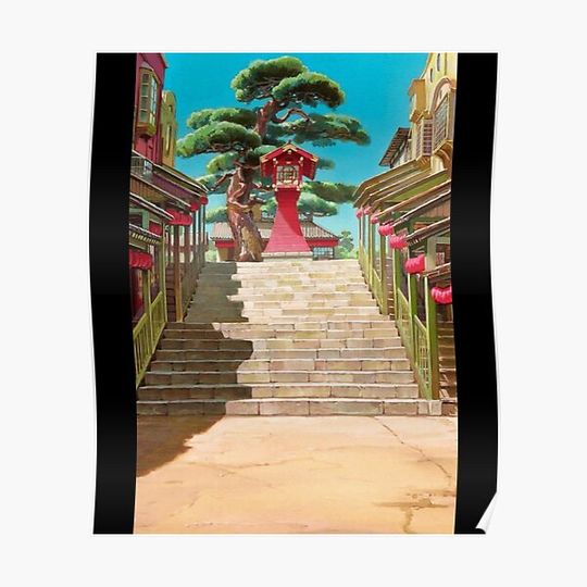 Discover Spirited Away Landscape Aesthetic Poster Premium Matte Vertical Poster