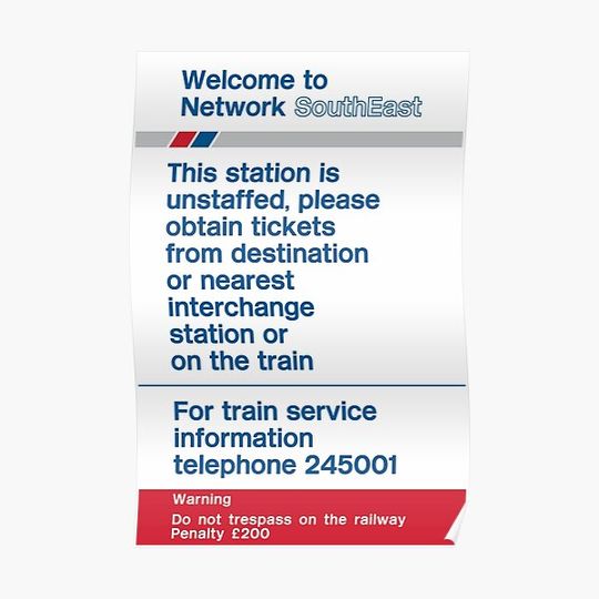 Discover Network SouthEast Station Sign Premium Matte Vertical Poster