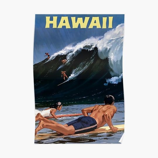 Discover surf vintage Premium Matte Vertical Poster