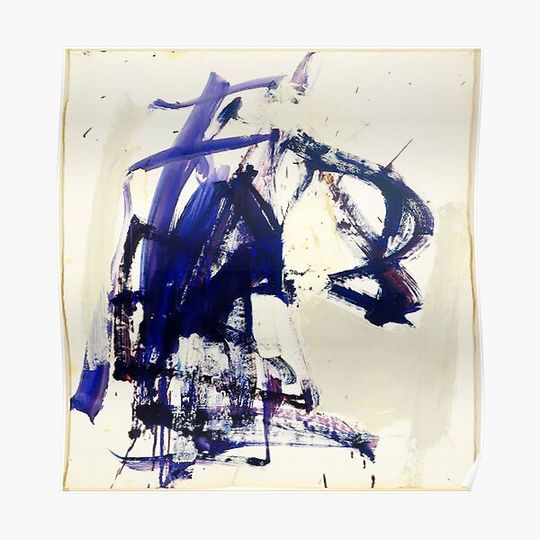 Discover Joan Mitchell bleu art Premium Matte Vertical Poster