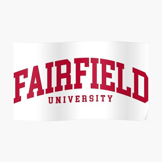 Discover fairfield university - college font curved Premium Matte Vertical Poster