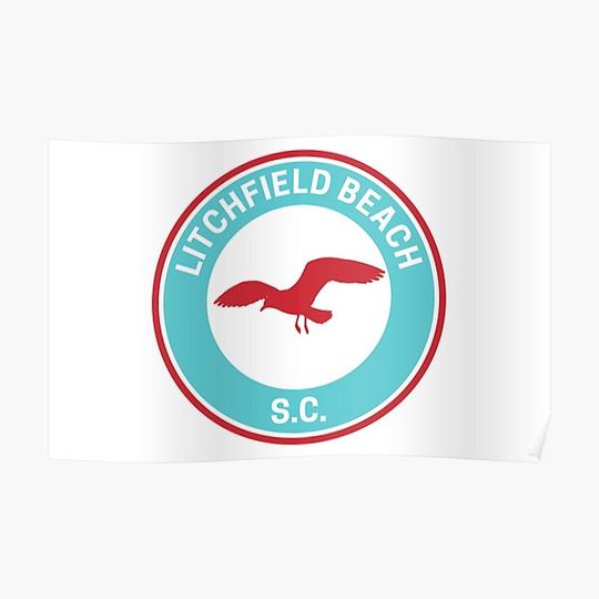 Discover Vintage Litchfield Beach South Carolina Premium Matte Vertical Poster