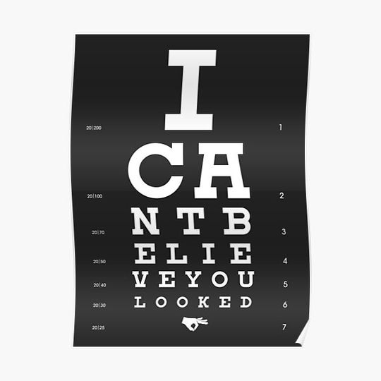 Discover Finger Circle Game Eye chart Premium Matte Vertical Poster