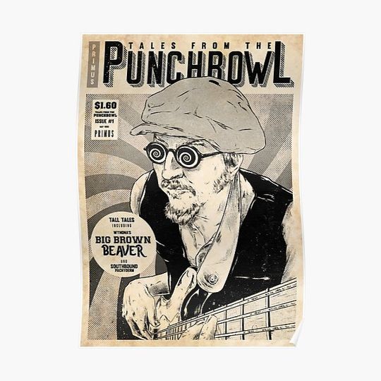 Discover Primus Tales from the Punchbowl Vintage Style Comic Cover Premium Matte Vertical Poster