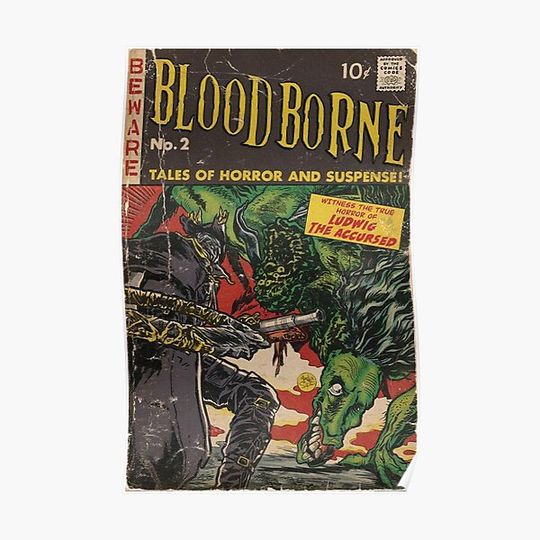 Discover Bloodborne - Comic Cover Premium Matte Vertical Poster