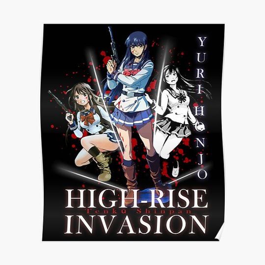 Discover High Rise Invasion Tenku Shinpan Yuri Honjo Tshirt Premium Matte Vertical Poster