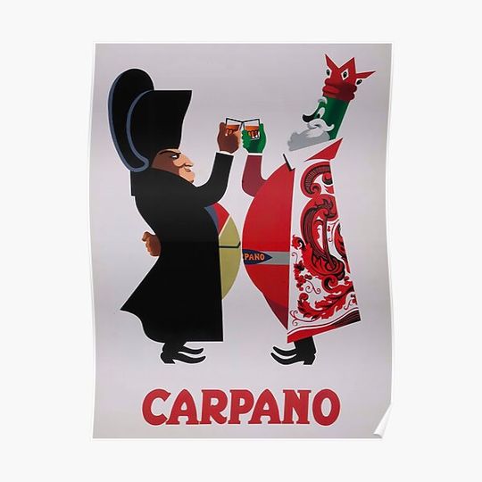 Discover Armando Testa - Carpano, Advertising Poster Premium Matte Vertical Poster