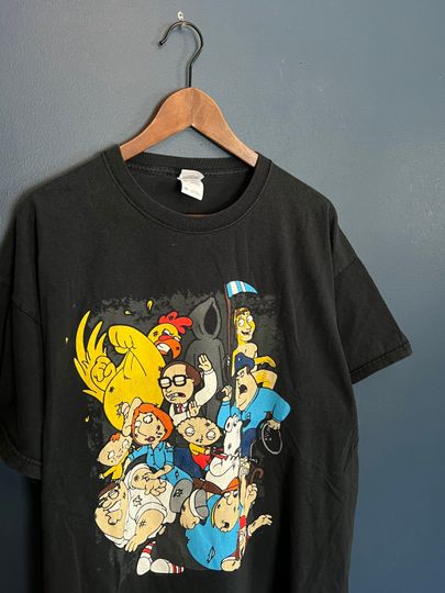 Discover Vintage Y2K Family Guy Fight Scene T Shirt