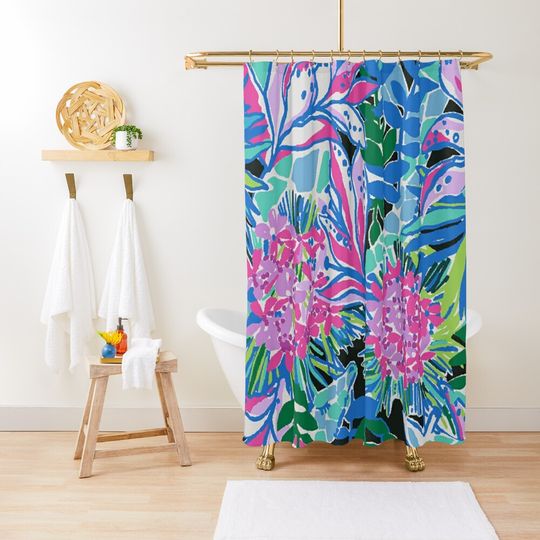 Discover Lilly Pulitzer Shower Curtain - Elegant Floral Design