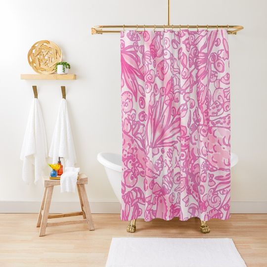 Discover Lilly Pulitzer Shower Curtain - Vibrant Floral Pattern