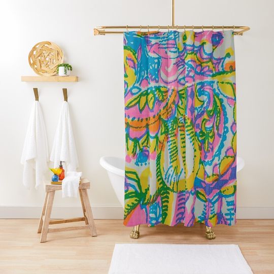 Discover Floral Lily Shower Curtain