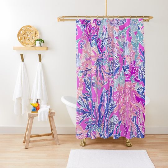 Discover Aquadesic Seamless Tileable Shower Curtain