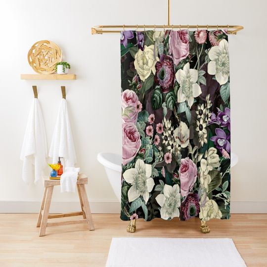 Discover Vintage Lush English Flower Pattern Shower Curtain