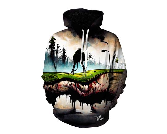 Discover Surreal Pullover Hoodie Gift - Festival Art Clothing - Trippy Hoody