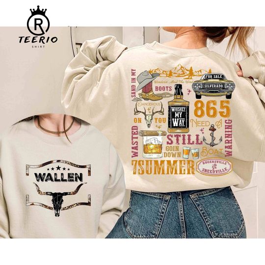 Discover Combs Bullhead Sweatshirt & Hoodie - Two Side Country Music Shirt - Lukee Comb World Tour 2023