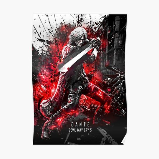 Discover Devil May Cry 5 Dante Premium Matte Vertical Poster
