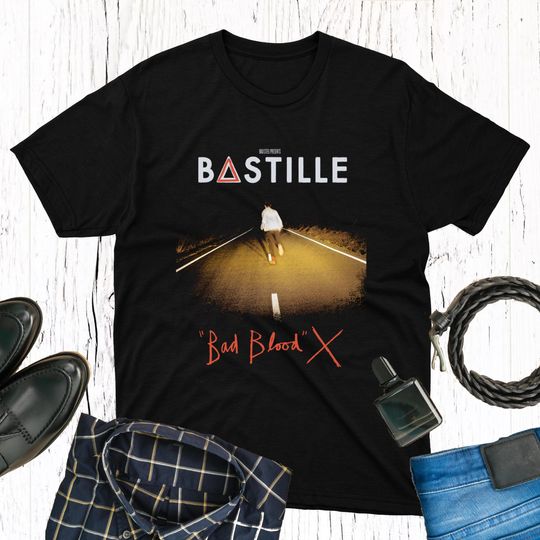 Discover Vintage Bastille 2023 Tour Shirt, Bastille Bad Blood Album Cover Shirt