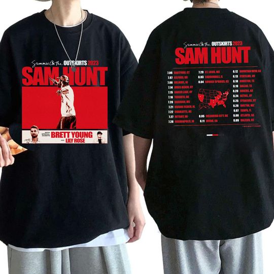 Discover Sam Hunt Summer On The Outskirts 2023 Tour Shirt