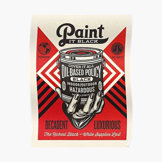 Discover Shepard Fairey Strong Paint It Black Premium Matte Vertical Poster