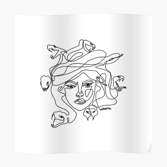 Discover mythical Medusa Premium Matte Vertical Poster