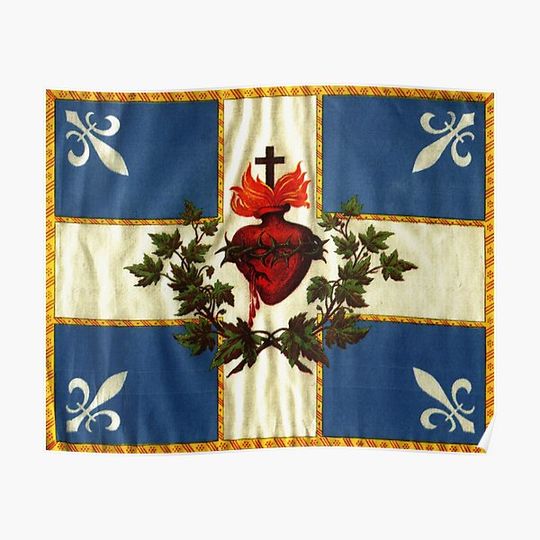 Discover Quebec Patriote Flag Premium Matte Vertical Poster