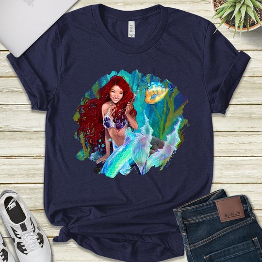 Discover Little Mermaid, Black Girl Magic Shirt, Black Queen Shirt, Mermaid Shirt